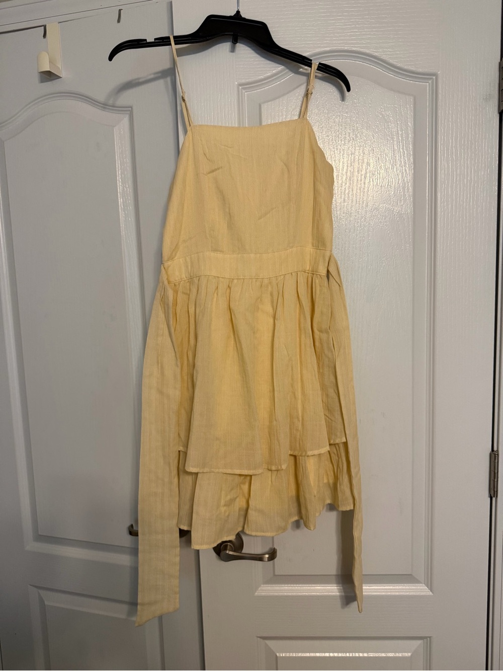 Altar'd State Pale Yellow Ribbed Sundress